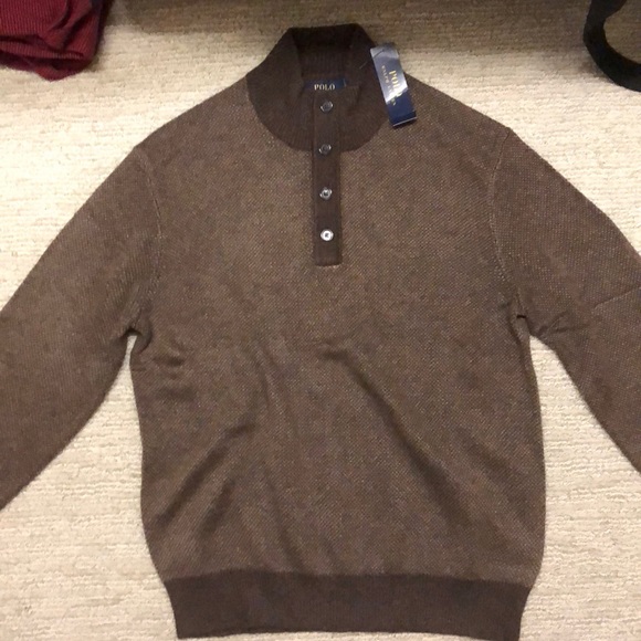 button up polo sweater